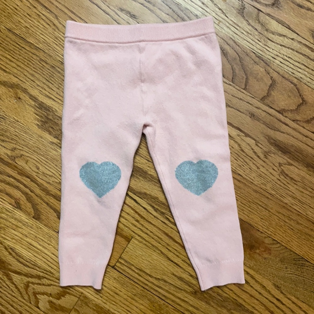 BABY GAP | Pink Sweater Leggings Silver Star Knees